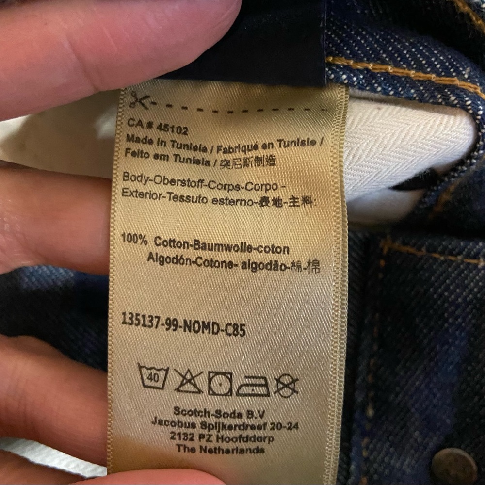 SOLD! New SCOTCH & SODA Men’s Lot 22 Dean Raw Italian Selvedge Loose Tapered Fit - Picture 9 of 14